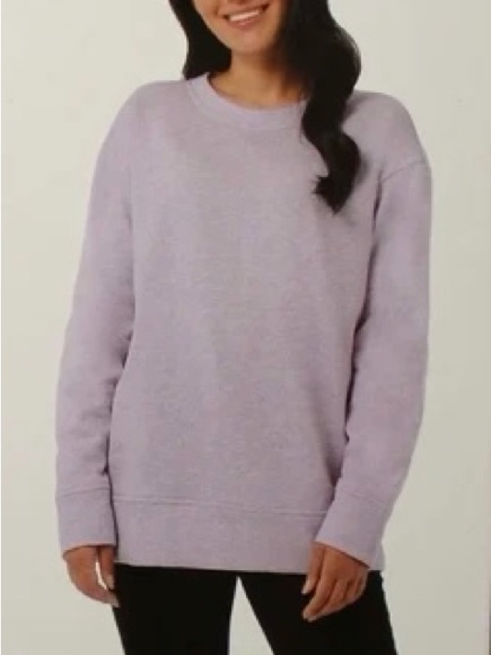 32 Degrees Cool Women's Pullover Crewneck Sweatshirt In Heathered Lilac Size XL